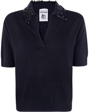 Semicouture Polo Short Sleeves "Margy" - Blue