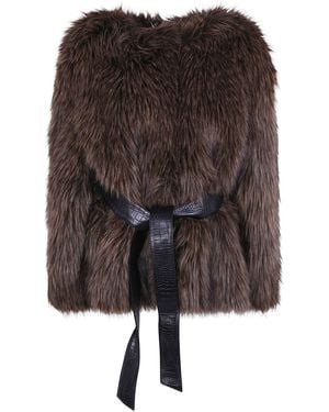 Magda Butrym Jacket Fur "Fur Jacket" - Brown