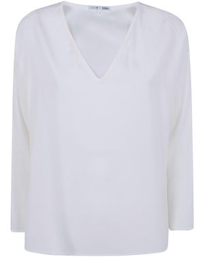 T C ZERO T-Shirt V Neck "Tunic" - Bianco