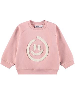 Molo Sweatshirt Smiley Face "Disc" - Pink