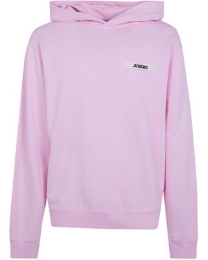 Jacquemus "Le Hoodie Gros Grain" Hoodie Sweatshirt - Pink
