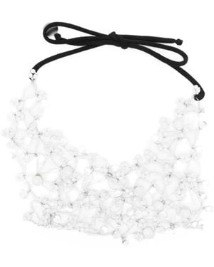 Maria Calderara "Coral Birds" Necklace - White