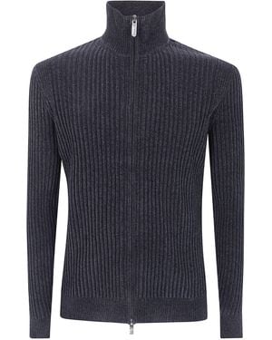 Rrd Maglione Full Zip Knit "Velvet Rave" - Blu