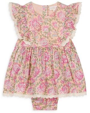 Louise Misha Romper Floral Pattern "Lena" - Pink