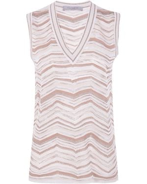 D.exterior D. Exterior Top Striped Long - Grey