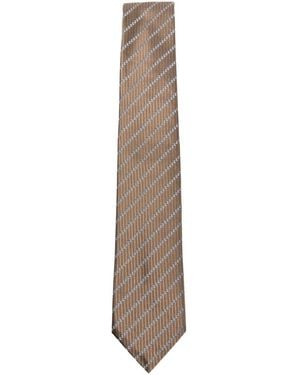 Emporio Armani Micro Stripes Mix Tie - Natural