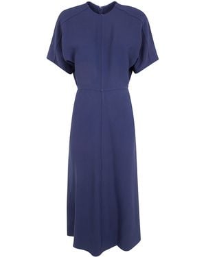 Victoria Beckham Dress Midi Viscose "Eleanor" - Blue