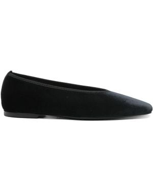 TOTEME Suede Ballerina Shoes - Black