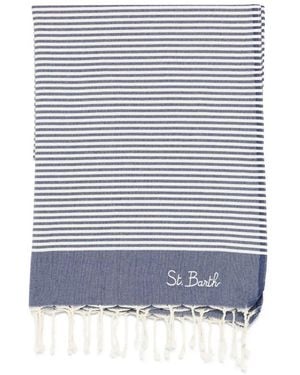 MC2 Saint Barth Foutas Horizontal Stripes Sea Towel - Blue