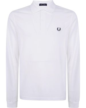 Fred Perry Long Sleeve Shirt - White