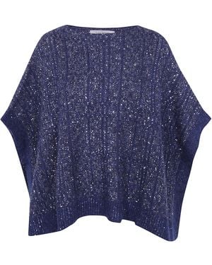 D.exterior D. Exterior Cape Soft Alpaca "Galles" - Blue