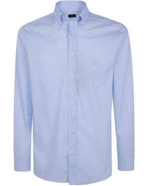 Etro Camicia Classica "Mrib0004Av11Pb3033 B3033 Light" - Blu