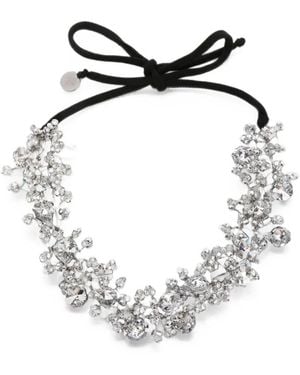 Maria Calderara Necklace Bow Diamond Crystal Long - Metallic