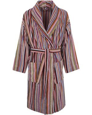 Paul Smith Dressing Gown Striped Signt - Red