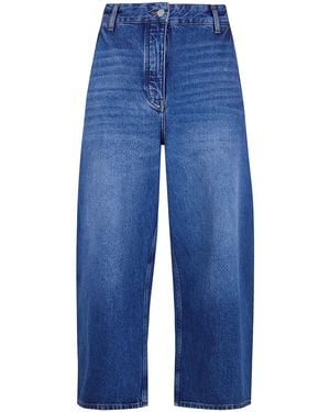 Studio Nicholson "Chalco" Wide Crop Pant - Blue