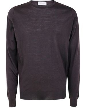 John Smedley "Lundy" Round Neck Pullover - Blue