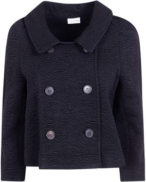 Dries Van Noten "Huvia" Double Breasted Jacket - Black