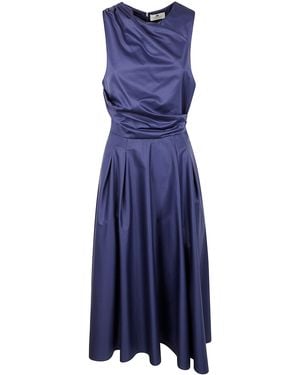 Elisabetta Franchi Midi Dress Oversize By - Blue