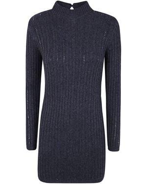 Twinset Mini Dress Long Sleeved Long Sleeved Mini Dress - Blue