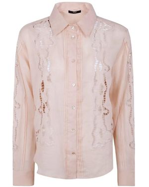 Seventy Ramie Embroidered Shirt - Pink