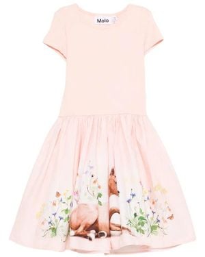 Molo "Cissa" Short Sleeves Dress - Pink