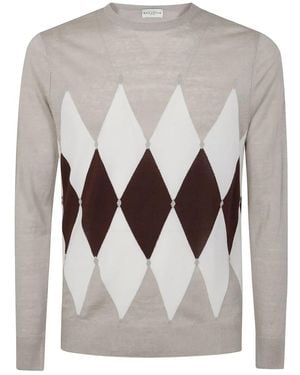 Ballantyne R Neck Pullover By - Grey