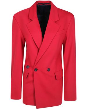 Eudon Choi Jacket Back-Crossed Belt Detail - Red
