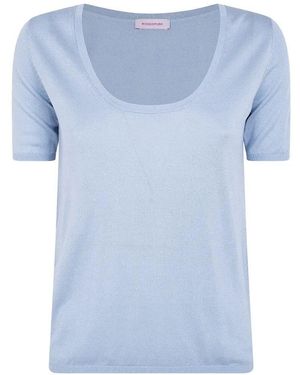 Rossopuro Short Sleeved U Neck T-Shirt - Blue