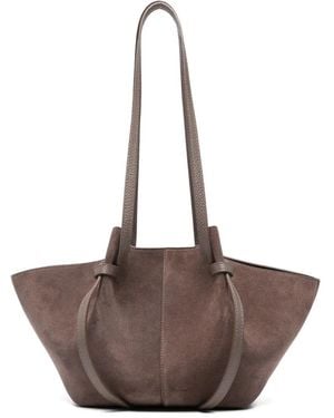 Yuzefi Handbag Suede "Mochi" - Brown