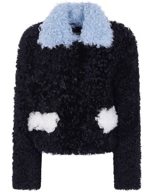Marni Coat Furry "Jkmx0412Qu. Lm044 Ron99" - Blue