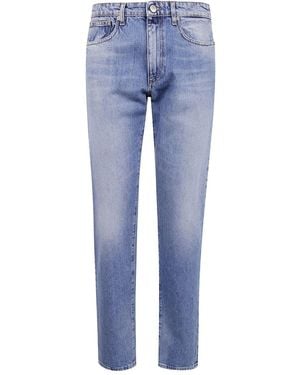 Incotex Fit Regular Long Leg 19Cm Bottom Jeans - Blue