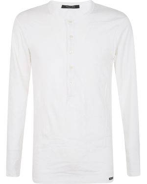 Tom Ford Henley T-Shirt By - White