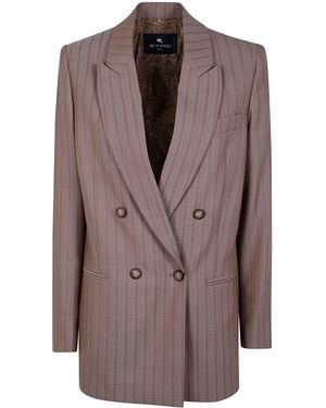 Etro Jacket Double Breasted "Blazer" - Brown