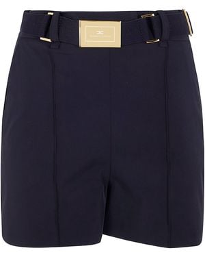 Elisabetta Franchi Belted Shorts - Blue
