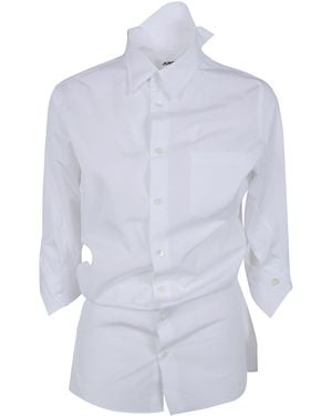 Junya Watanabe Crop Asymetrical Shirt - White
