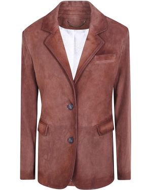 Golden Goose Jacket Leather "Journey Robyn" - Red