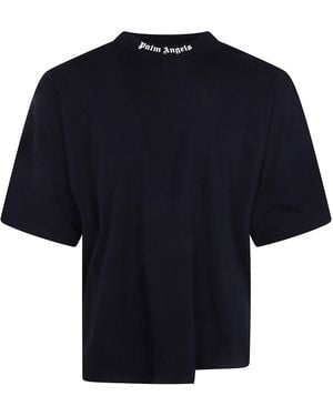 Palm Angels T-Shirt Classic Logo "Over Tee" - Blue