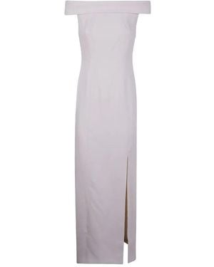 Ralph Lauren "Adlar" Short Sleeves Gown Long Dress - Purple