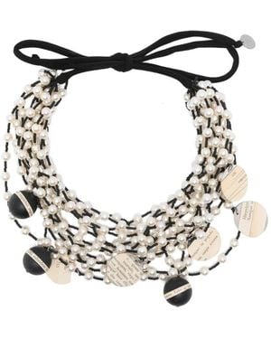 Maria Calderara "Aeneid" Full Pearls Necklace - White