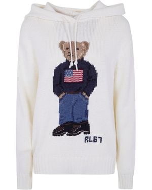 Polo Ralph Lauren "Bear" Hooded Pullover - White