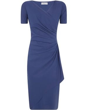 La Petite Robe Di Chiara Boni "Charisse" Short Sleeves Jersey Dress - Blue