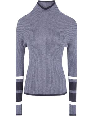 Mantu Sweater Striped Sleeve "Ag0001.G30 091" - Blue