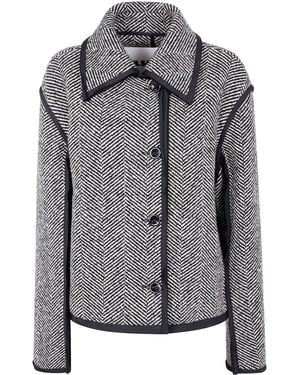 Jil Sander 72 W Trim Jacket - Gray