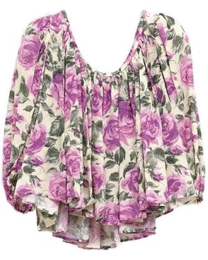 Chloé Floreal Crop Top - Pink