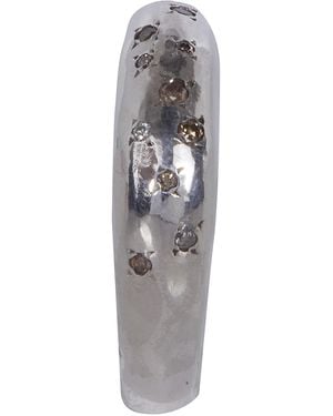 Rosa Maria "Friat Dia Co" 3 Ring With Setting Sterling And Cogn - Grey