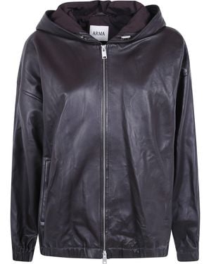 Arma Jacket Lamb Leather "Guisy" - Black