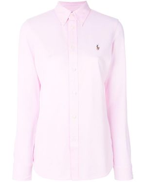 Polo Ralph Lauren Slim Fit Knit Cotton Oxford Shirt - Pink