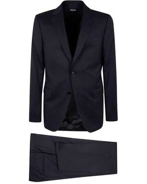 ZEGNA Pure Wool Suit - Blue