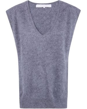 ABSOLUT CASHMERE Maglione Con Scollo A V "Marilou" - Blu