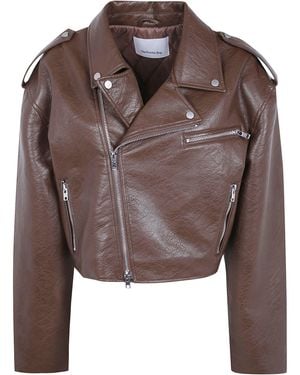 Frankie Shop Jacket Cropped "Daphne" - Brown